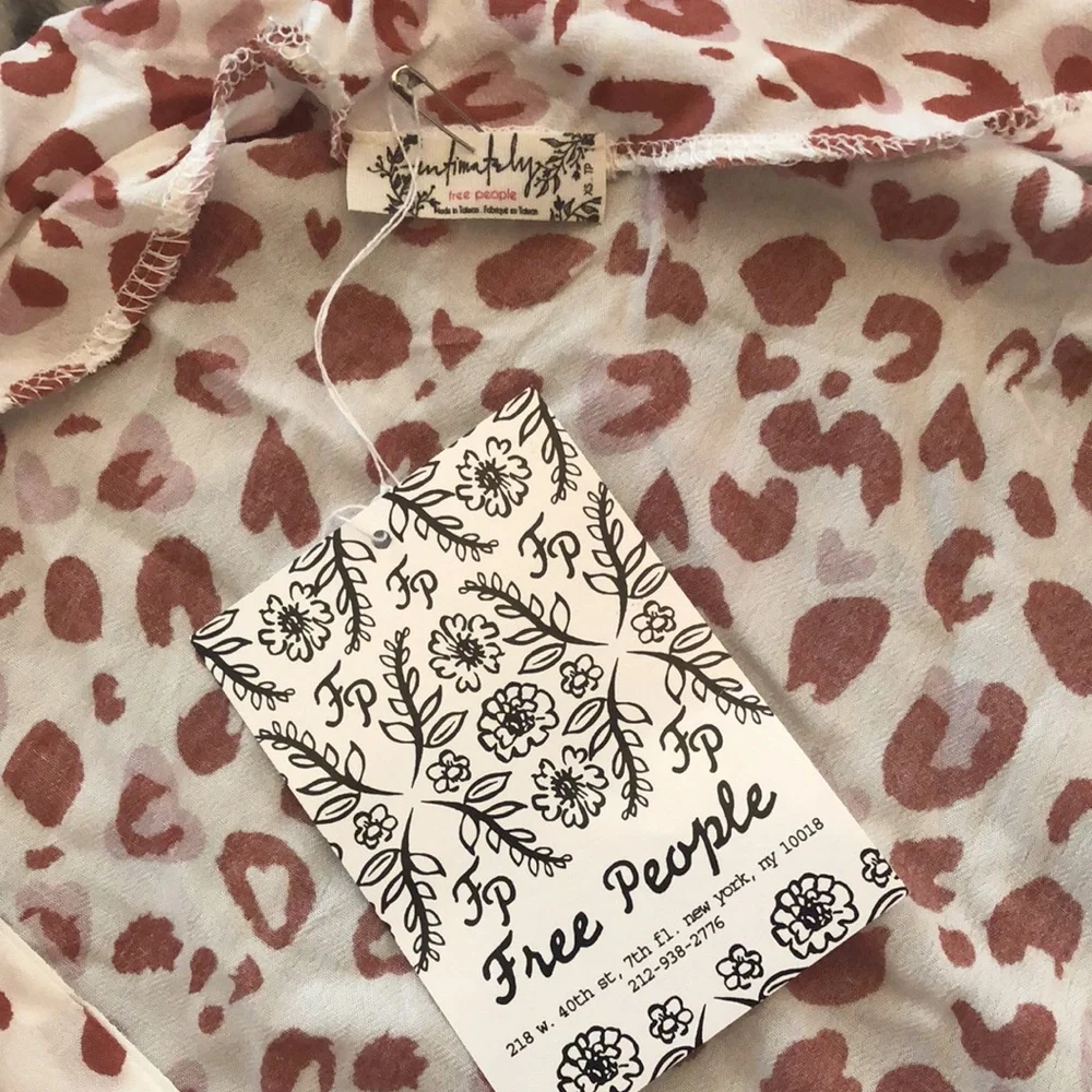 Free People Bare It All Bodysuit in Ivory Combo Size XS